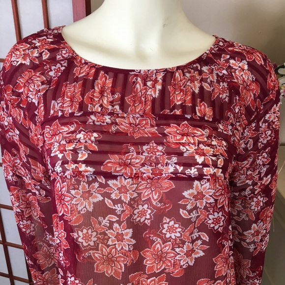 Sold! Sundance sheer floral silk blouse Size M - Picture 2 of 8